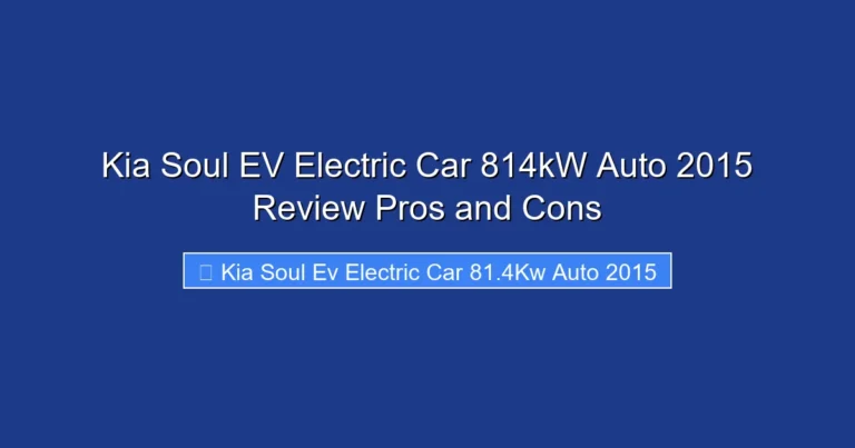 Kia Soul EV Electric Car 814kW Auto 2015 Review Pros and Cons