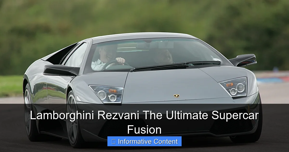 Lamborghini Rezvani The Ultimate Supercar Fusion