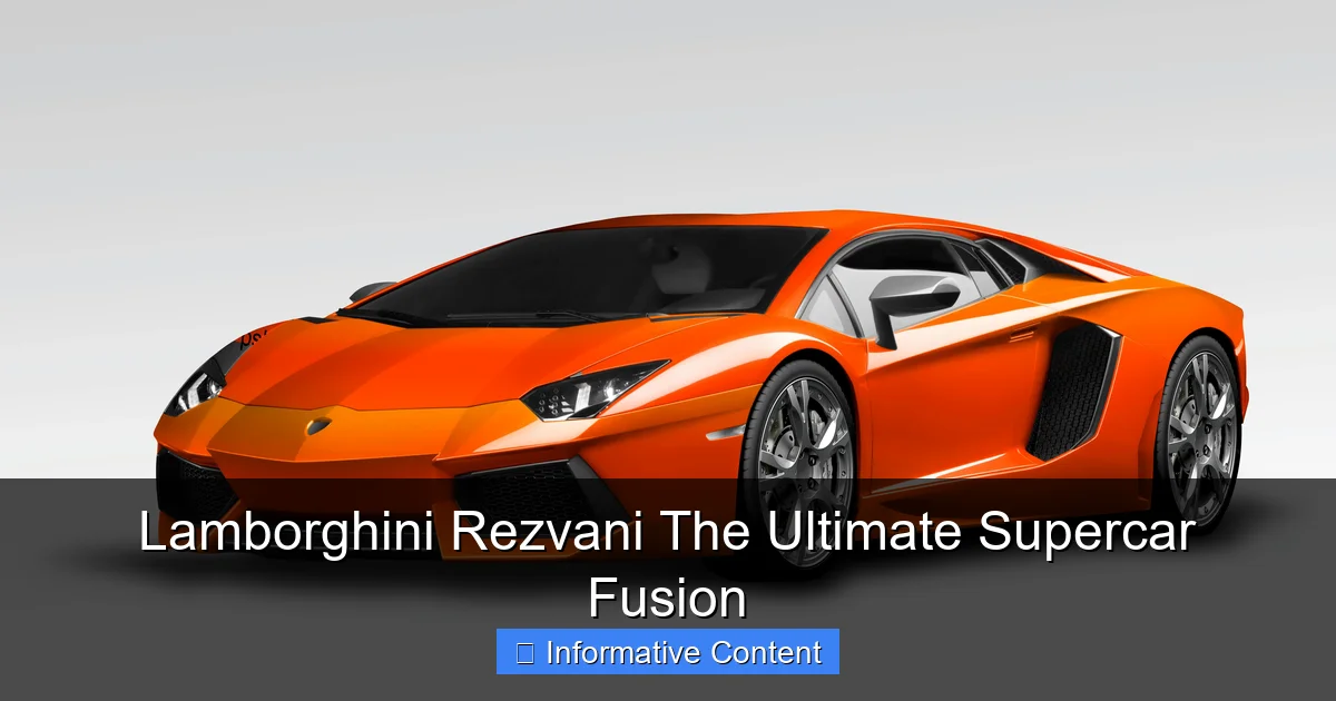 Lamborghini Rezvani The Ultimate Supercar Fusion