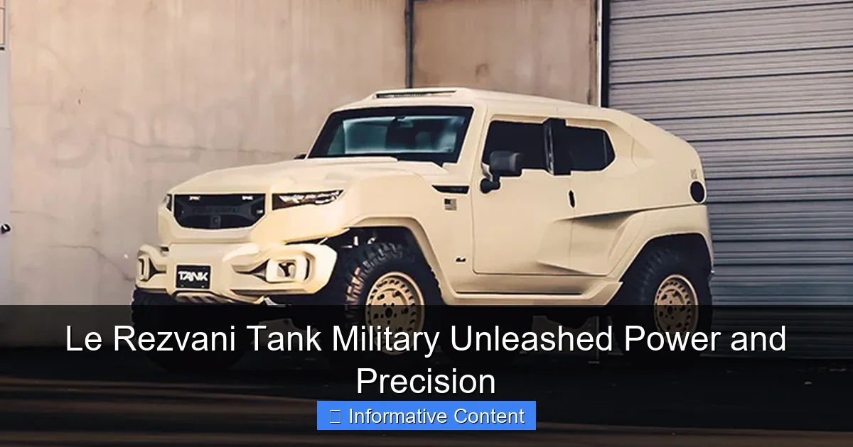 Le Rezvani Tank Military Unleashed Power and Precision