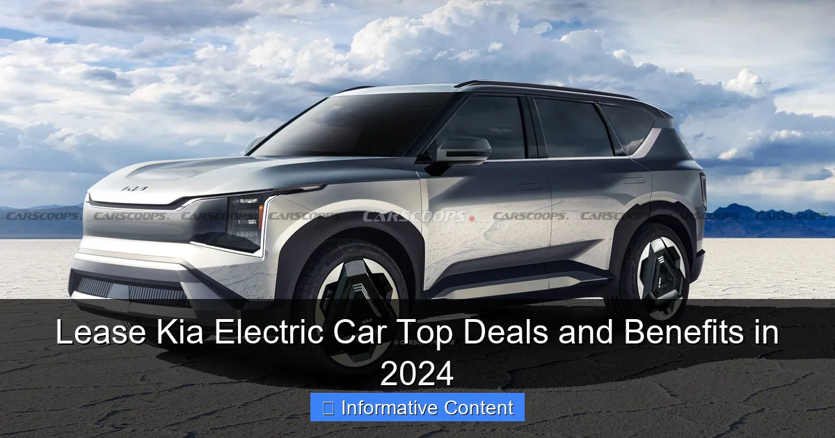 Lease Kia Electric Car Top Deals and Benefits in 2024