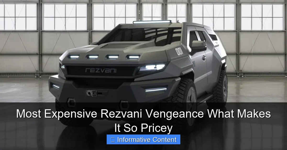 Most Expensive Rezvani Vengeance What Makes It So Pricey