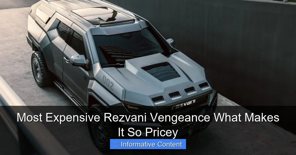 Most Expensive Rezvani Vengeance What Makes It So Pricey