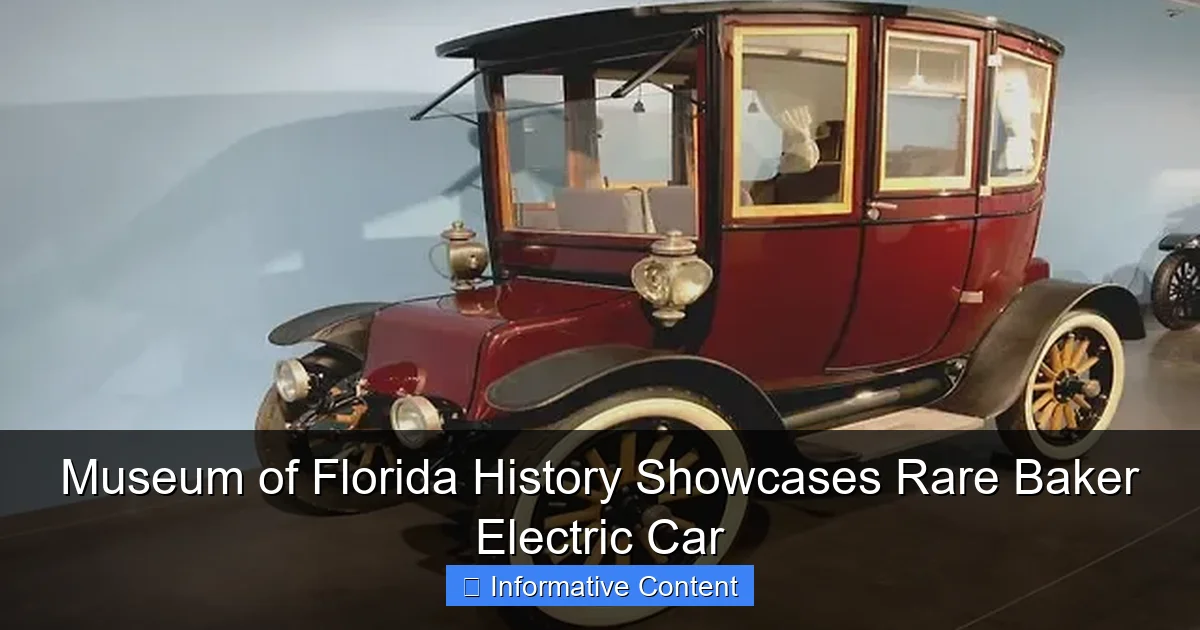 Museum of Florida History Showcases Rare Baker Electric Car