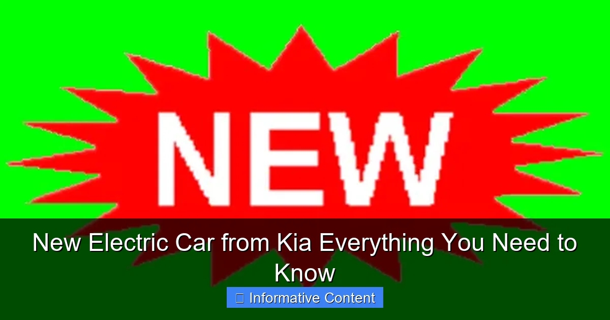 New Electric Car from Kia Everything You Need to Know