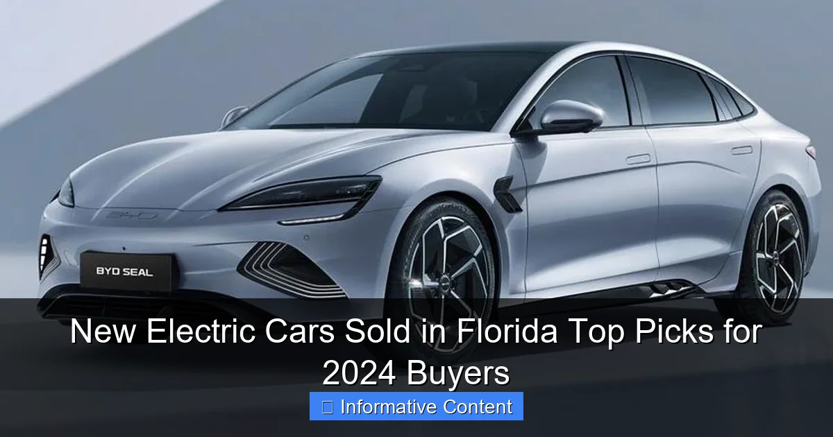 New Electric Cars Sold in Florida Top Picks for 2024 Buyers