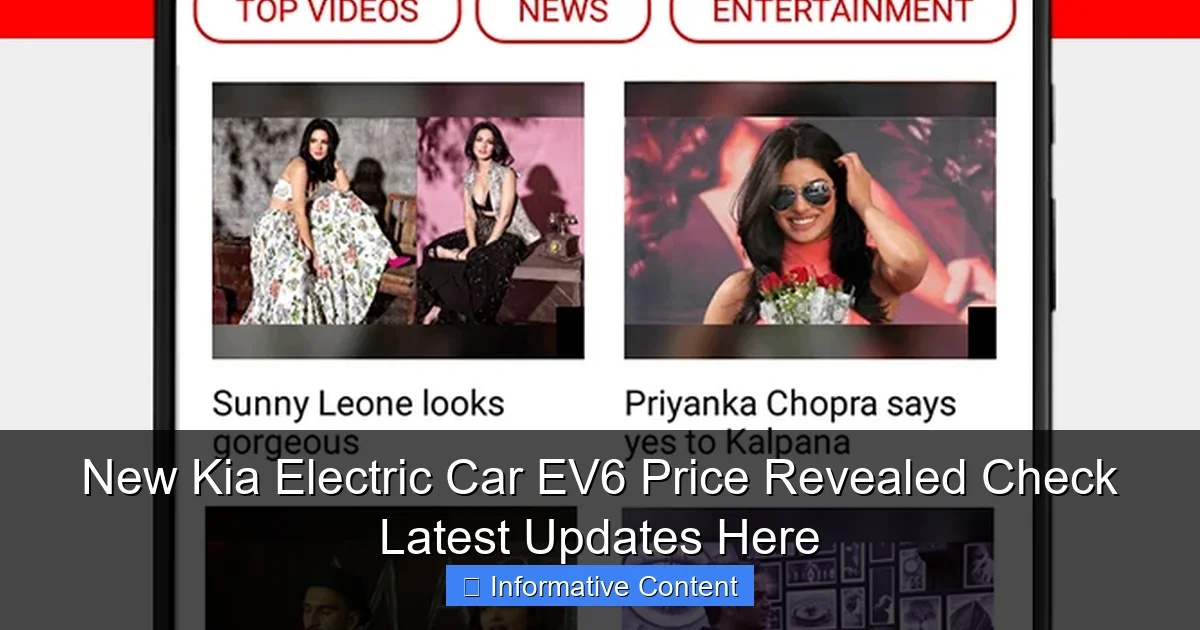 New Kia Electric Car EV6 Price Revealed Check Latest Updates Here