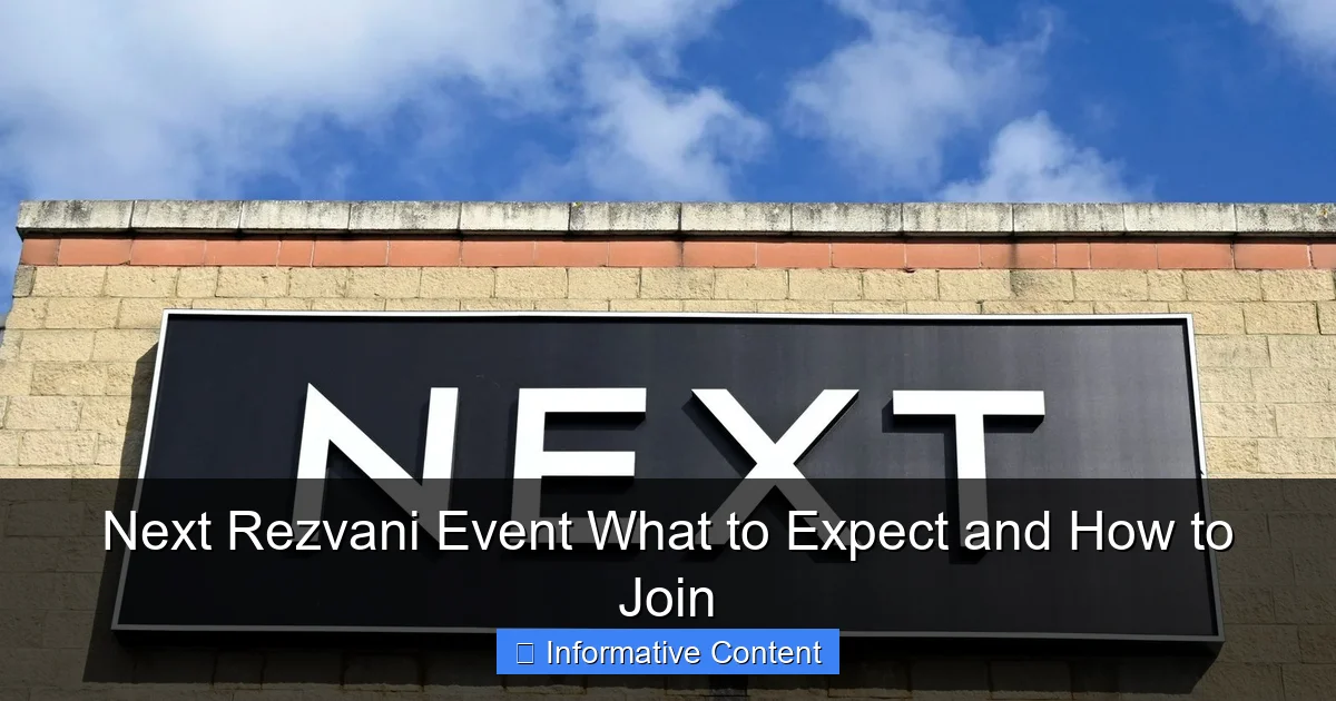 Next Rezvani Event What to Expect and How to Join