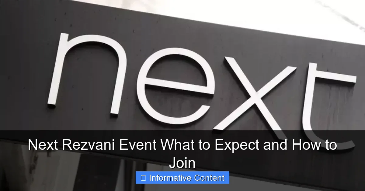 Next Rezvani Event What to Expect and How to Join