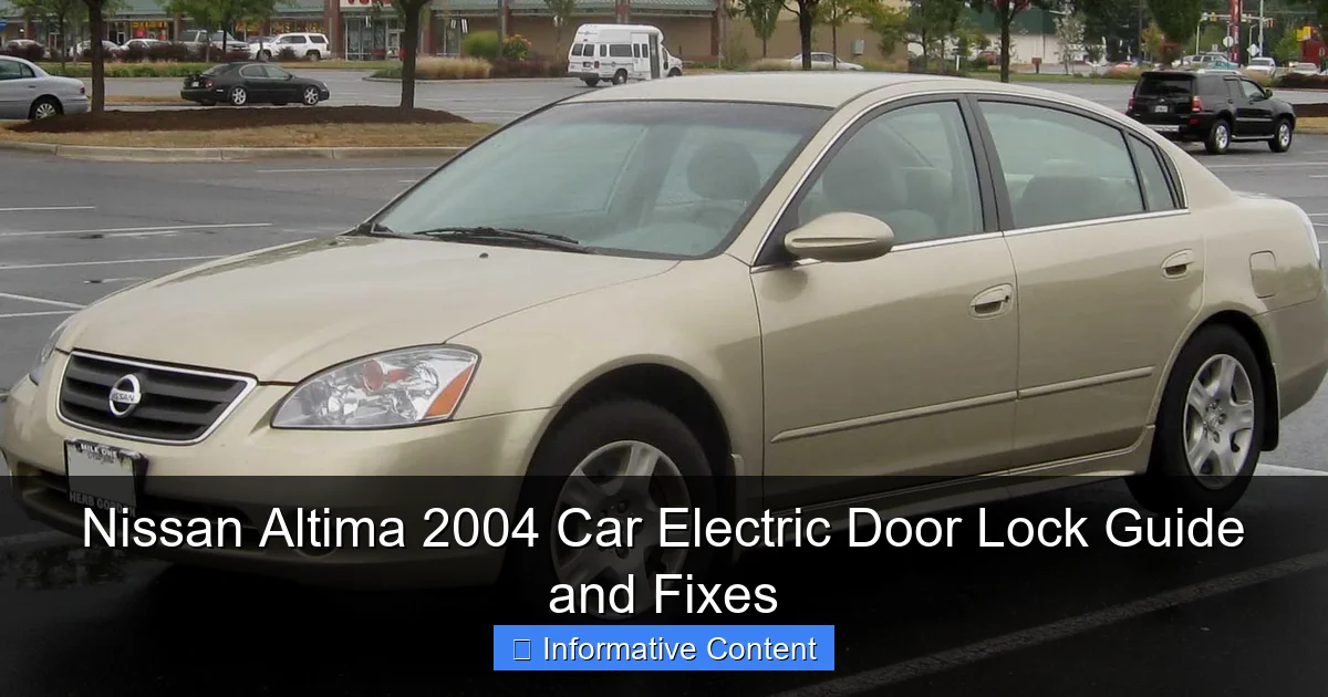 Nissan Altima 2004 Car Electric Door Lock Guide and Fixes