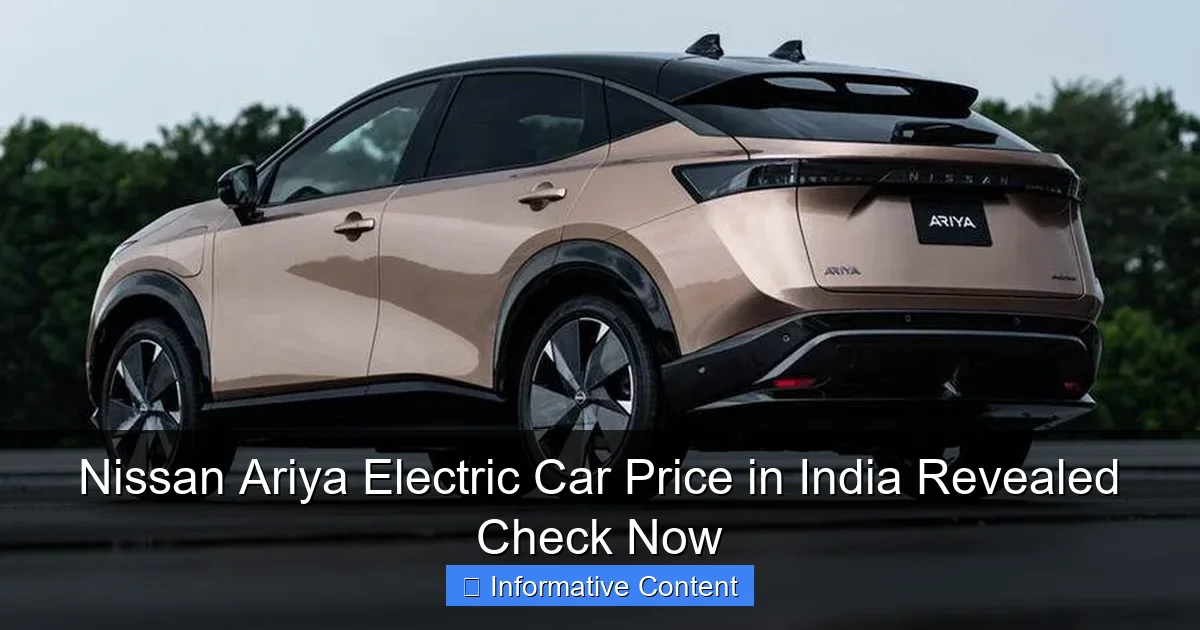Nissan Ariya Electric Car Price in India Revealed Check Now