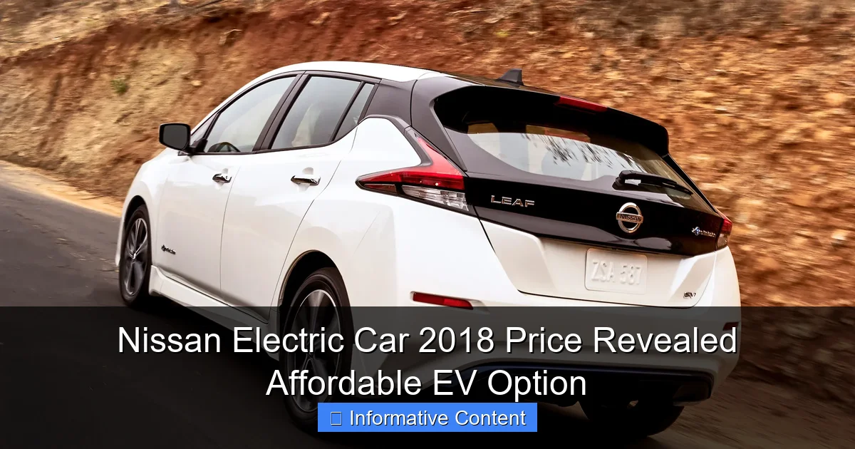 Nissan Electric Car 2018 Price Revealed Affordable EV Option