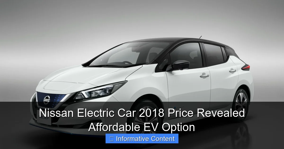 Nissan Electric Car 2018 Price Revealed Affordable EV Option