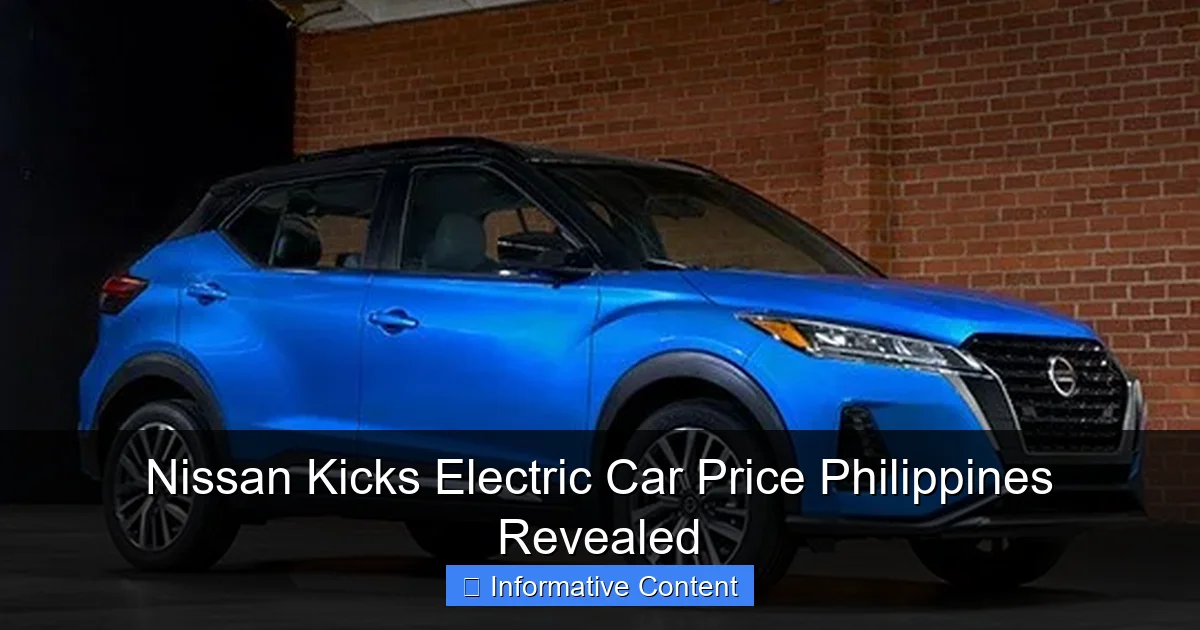 Nissan Kicks Electric Car Price Philippines Revealed