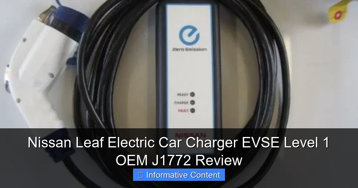 Nissan Leaf Electric Car Charger EVSE Level 1 OEM J1772 Review
