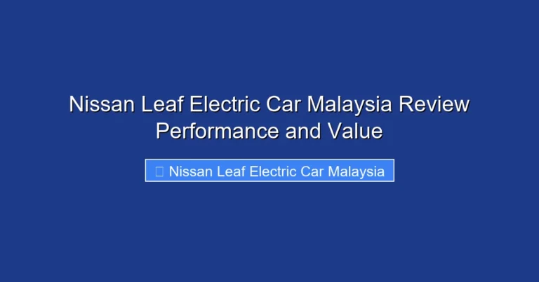 Nissan Leaf Electric Car Malaysia Review Performance and Value