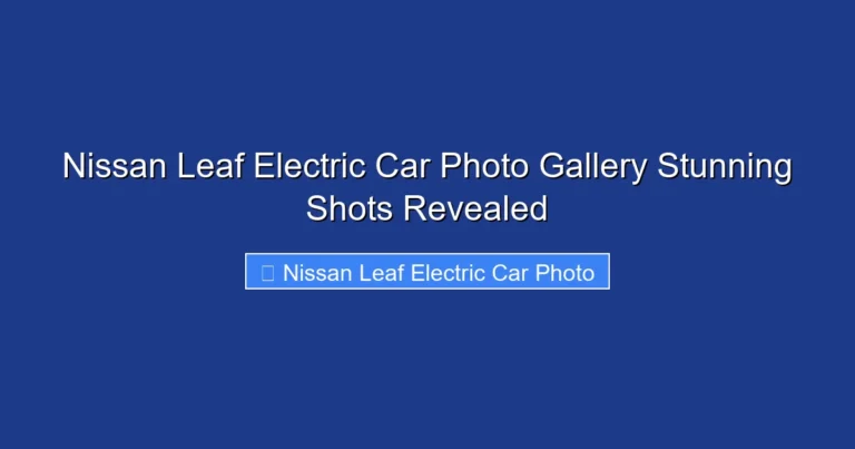 Nissan Leaf Electric Car Photo Gallery Stunning Shots Revealed