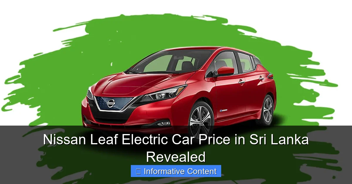 Nissan Leaf Electric Car Price in Sri Lanka Revealed