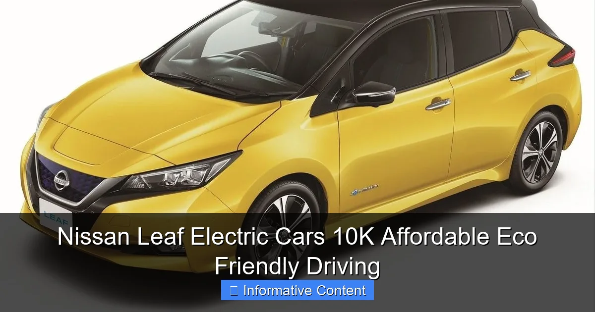 Nissan Leaf Electric Cars 10K Affordable Eco Friendly Driving