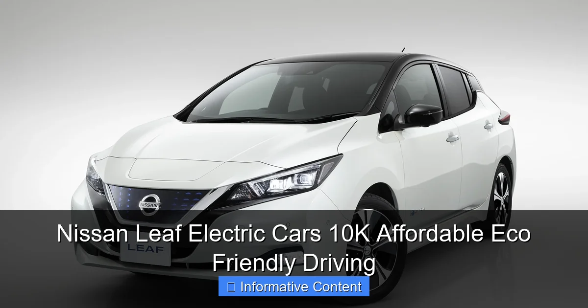 Nissan Leaf Electric Cars 10K Affordable Eco Friendly Driving