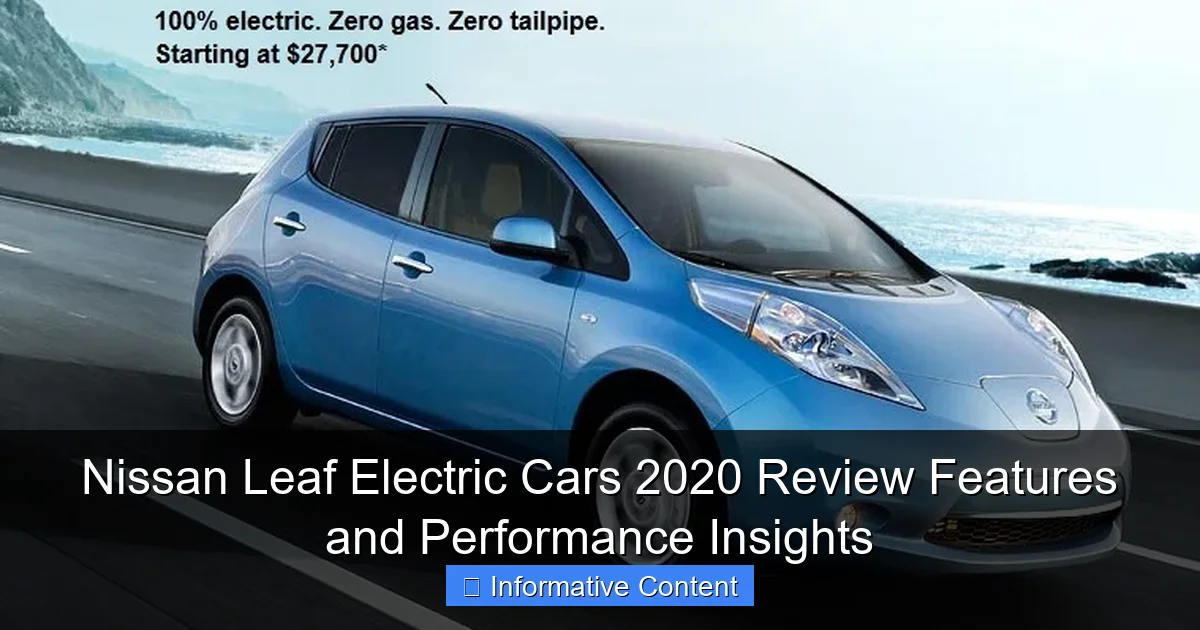 Nissan Leaf Electric Cars 2020 Review Features and Performance Insights