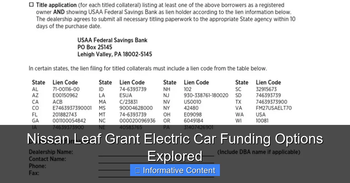 Nissan Leaf Grant Electric Car Funding Options Explored