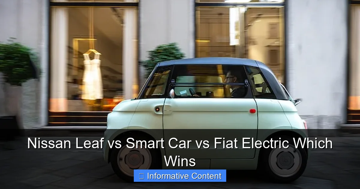 Nissan Leaf vs Smart Car vs Fiat Electric Which Wins