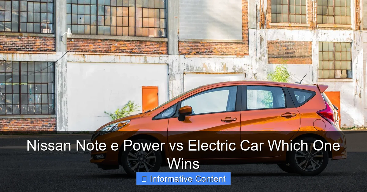 Nissan Note e Power vs Electric Car Which One Wins