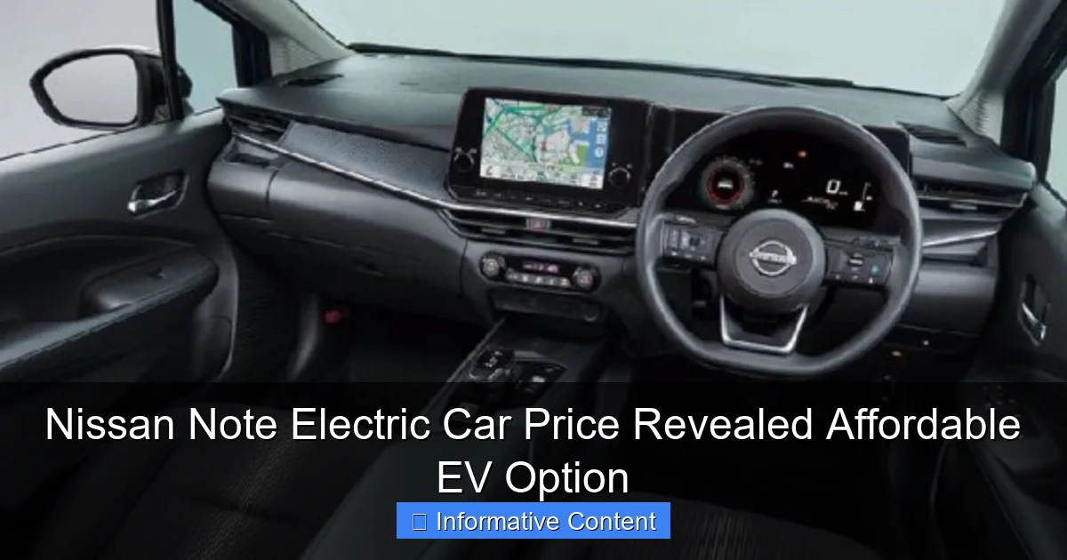 Nissan Note Electric Car Price Revealed Affordable EV Option