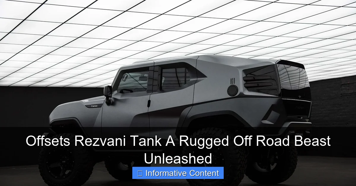 Offsets Rezvani Tank A Rugged Off Road Beast Unleashed