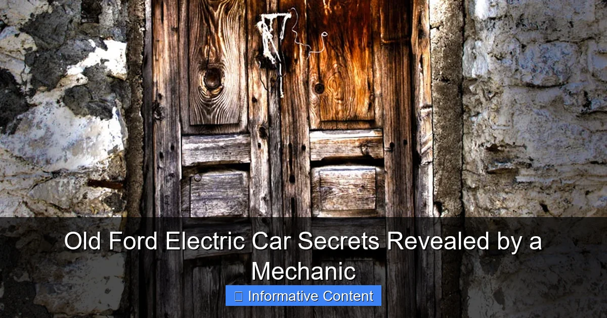 Old Ford Electric Car Secrets Revealed by a Mechanic