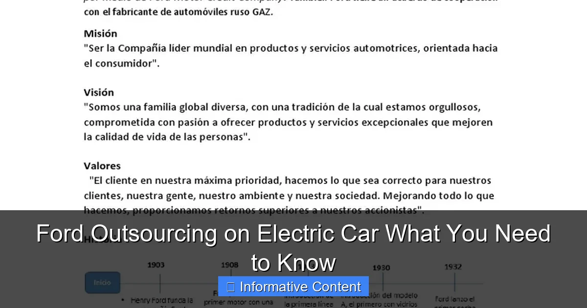 Ford Outsourcing on Electric Car What You Need to Know