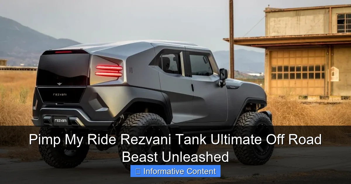 Pimp My Ride Rezvani Tank Ultimate Off Road Beast Unleashed