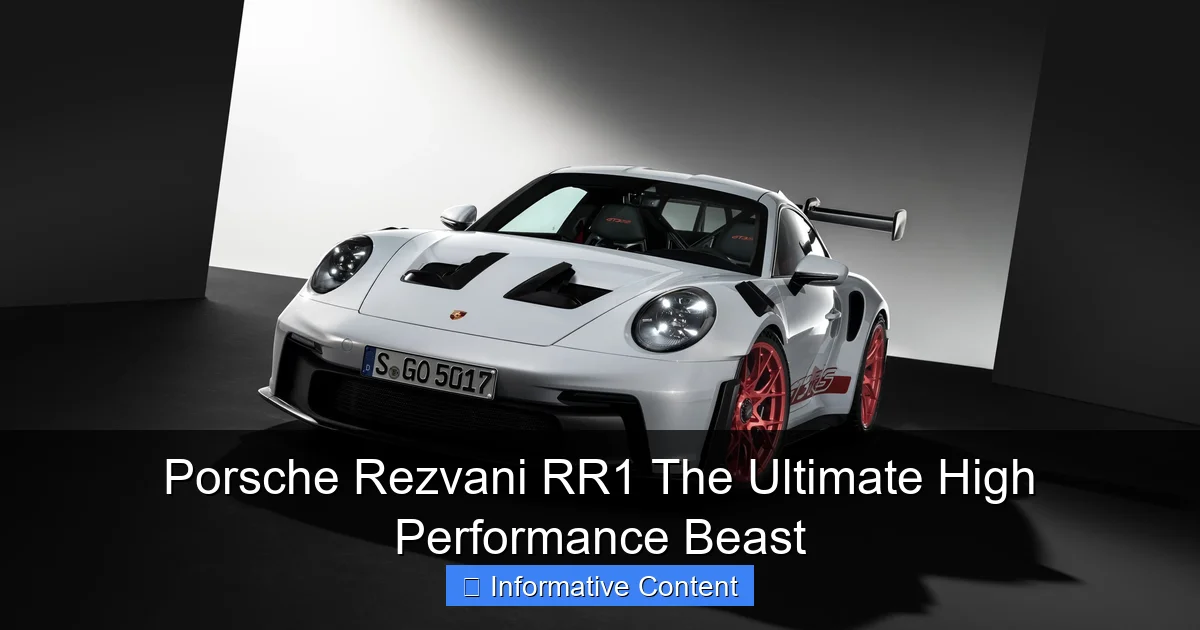Porsche Rezvani RR1 The Ultimate High Performance Beast