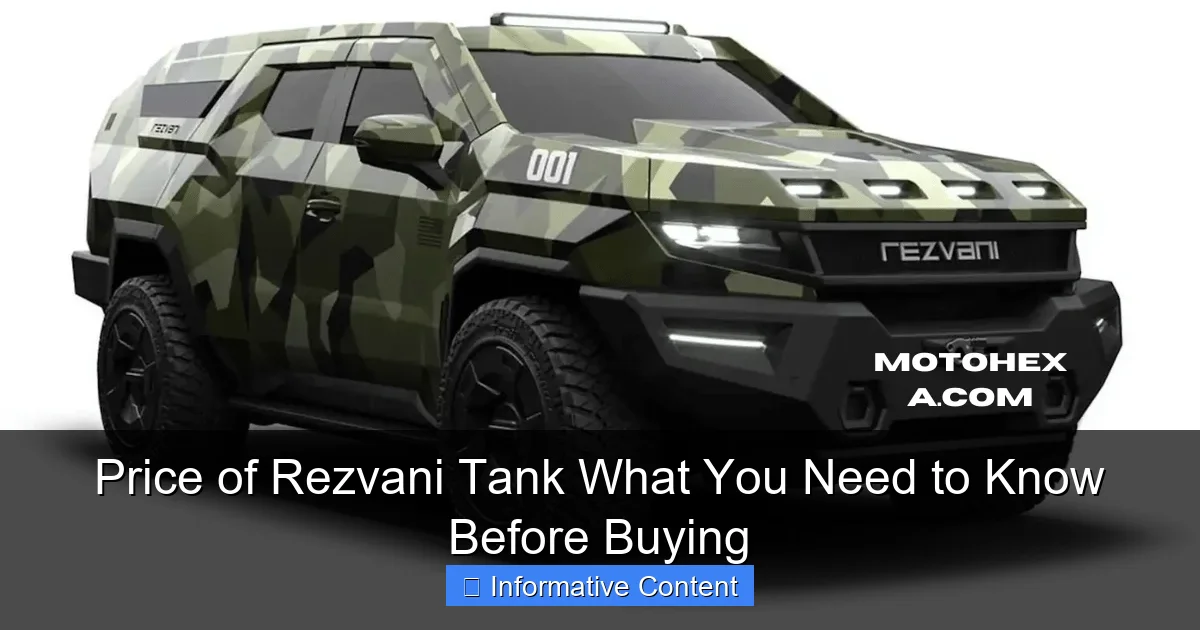 Price of Rezvani Tank What You Need to Know Before Buying