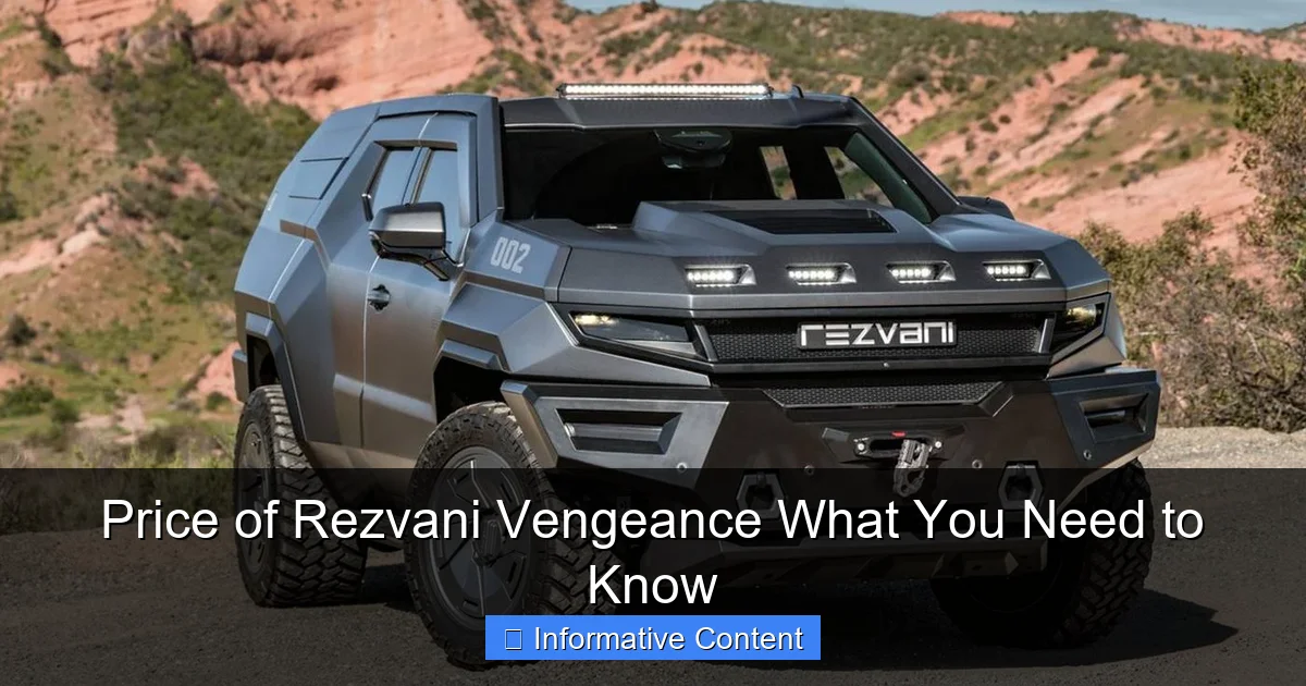 Price of Rezvani Vengeance What You Need to Know