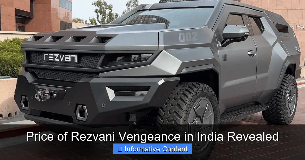 Price of Rezvani Vengeance in India Revealed