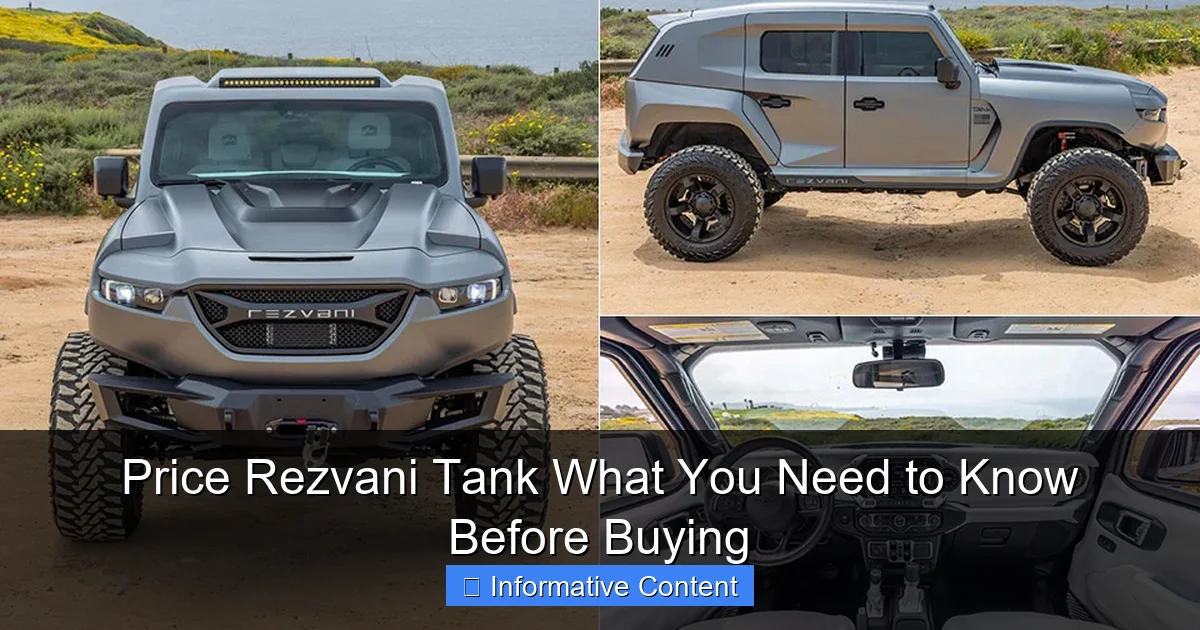 Price Rezvani Tank What You Need to Know Before Buying