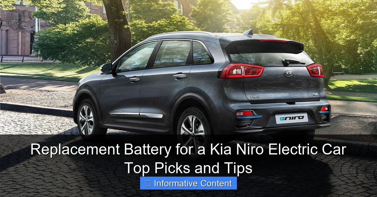 Replacement Battery for a Kia Niro Electric Car Top Picks and Tips
