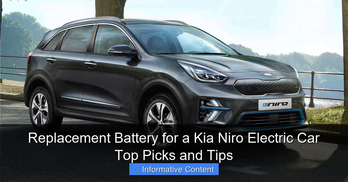 Replacement Battery for a Kia Niro Electric Car Top Picks and Tips