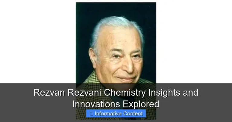 Rezvan Rezvani Chemistry Insights and Innovations Explored