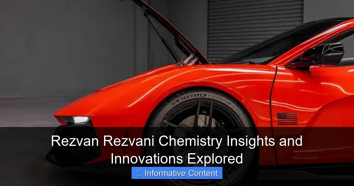 Rezvan Rezvani Chemistry Insights and Innovations Explored