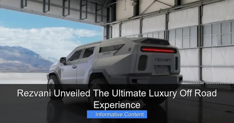 Rezvani Unveiled The Ultimate Luxury Off Road Experience