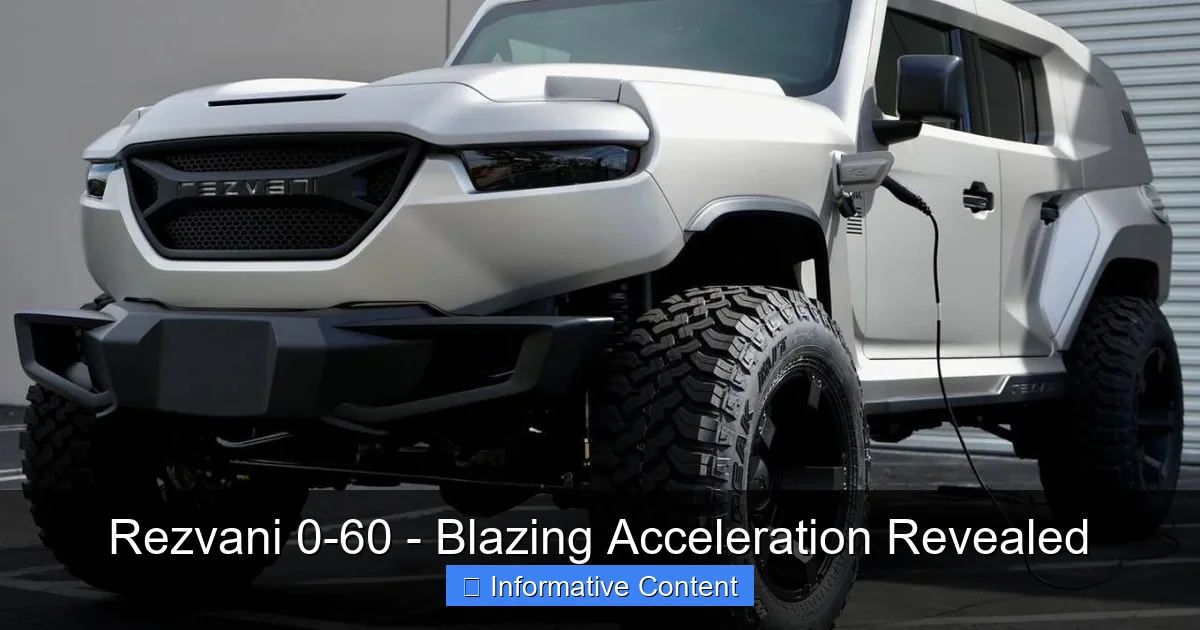 Rezvani 0-60 - Blazing Acceleration Revealed