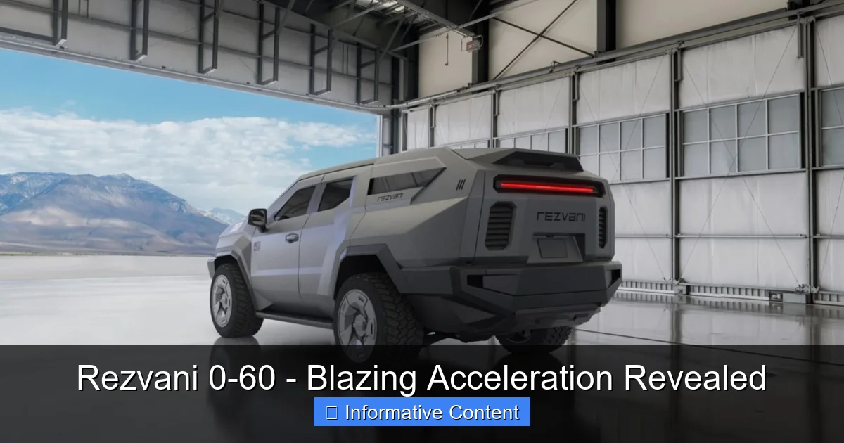 Rezvani 0-60 - Blazing Acceleration Revealed