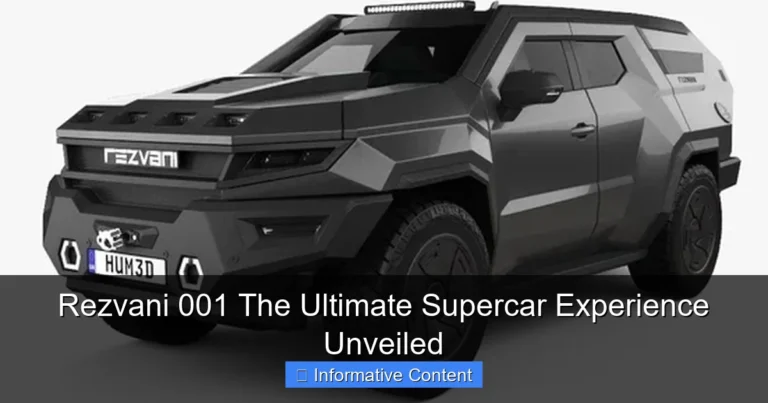 Rezvani 001 The Ultimate Supercar Experience Unveiled