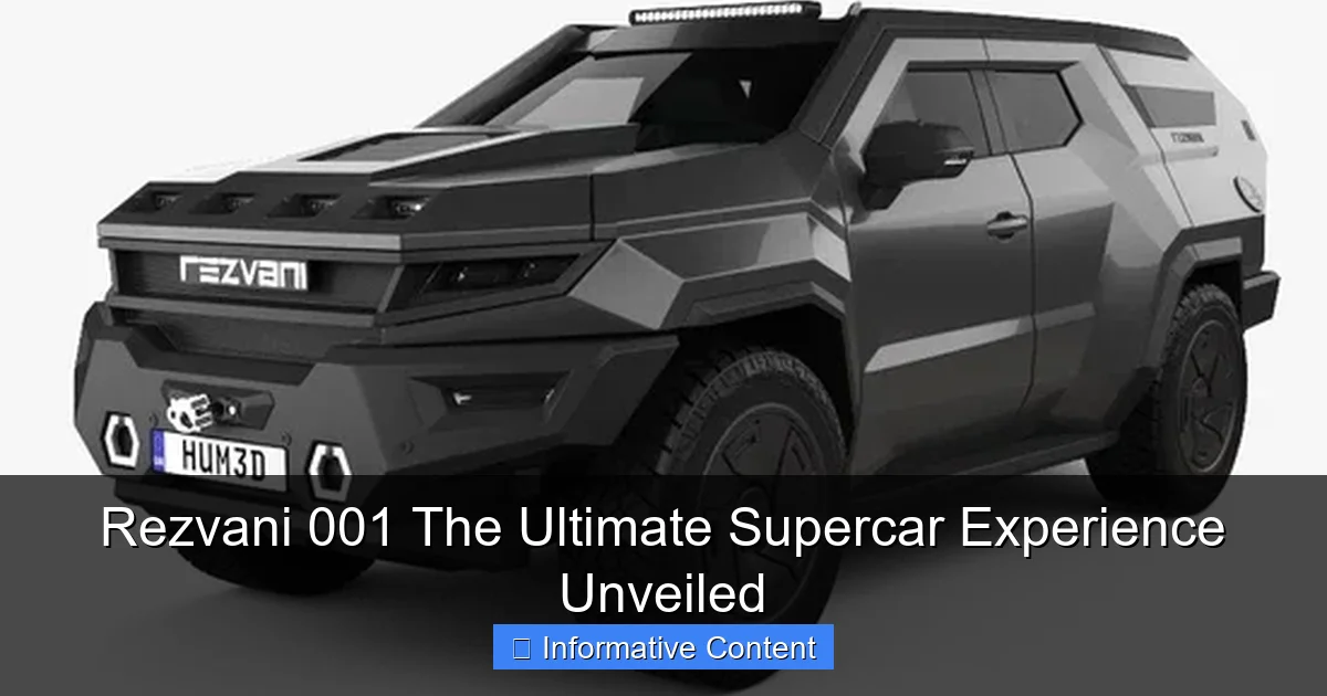 Rezvani 001 The Ultimate Supercar Experience Unveiled