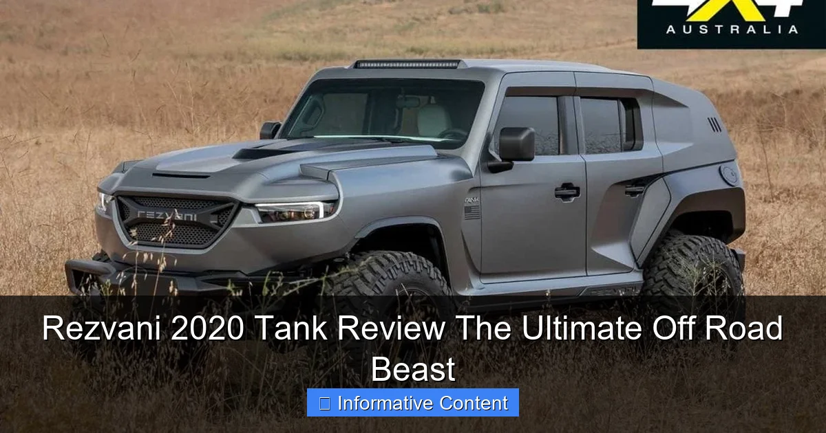 Rezvani 2020 Tank Review The Ultimate Off Road Beast