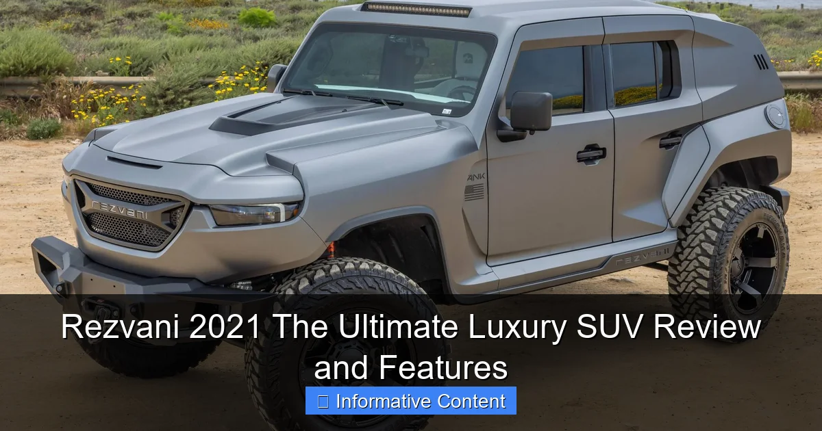 Rezvani 2021 The Ultimate Luxury SUV Review and Features