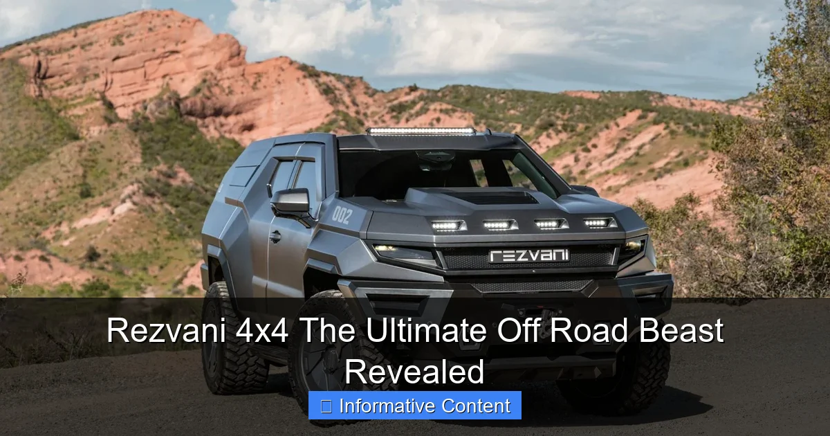 Rezvani 4x4 The Ultimate Off Road Beast Revealed